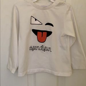 Fendi emoji long sleeve T-shirt